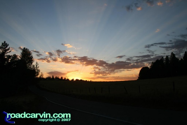 Friday Photo  - Sunburst over Pine Grove (I)
